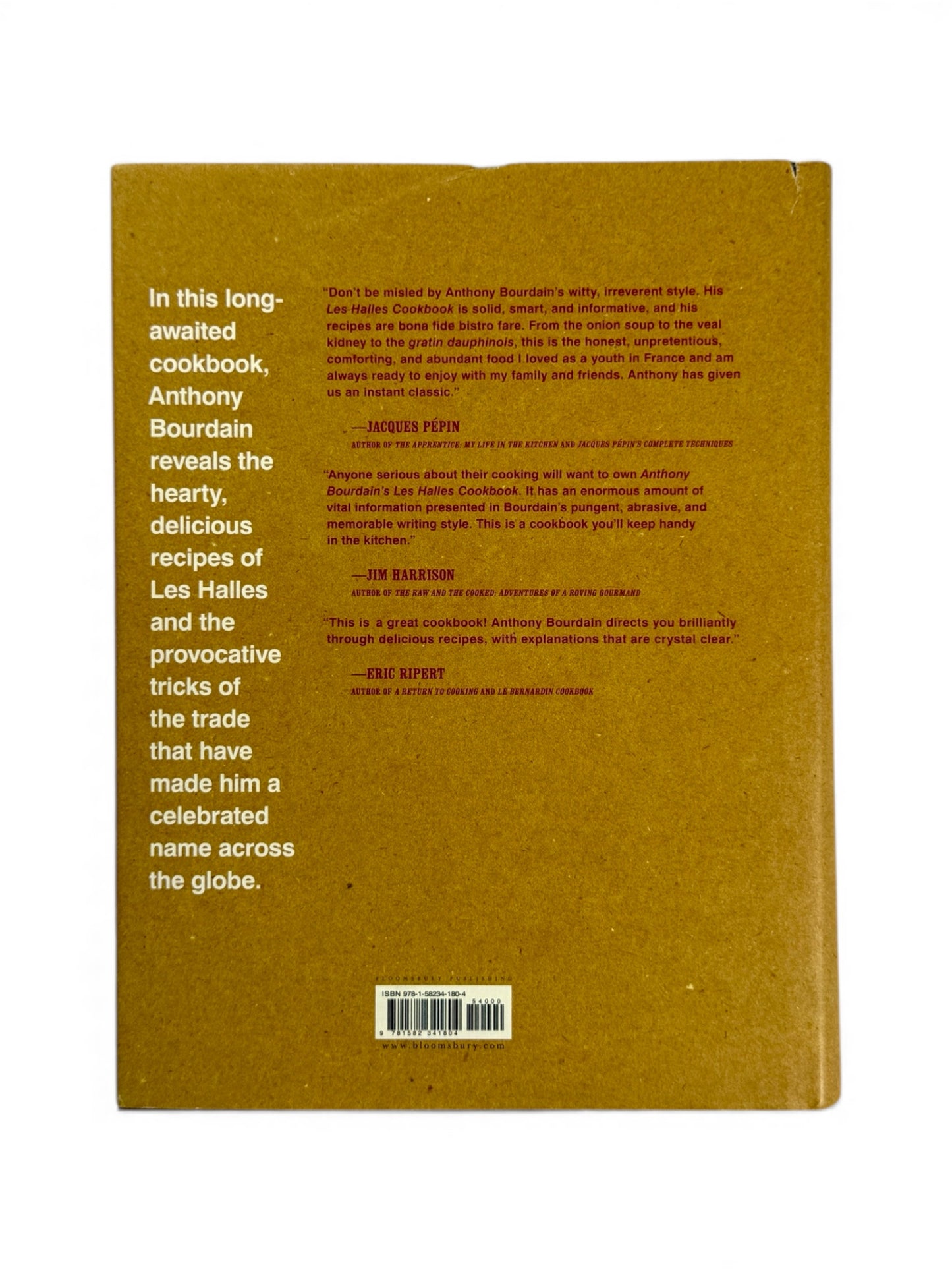 Les Halles Cookbook by Anthony Bourdain - First Print