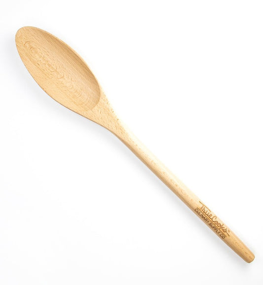 18" Teak Heavy Wood Spoon - TrueCooks