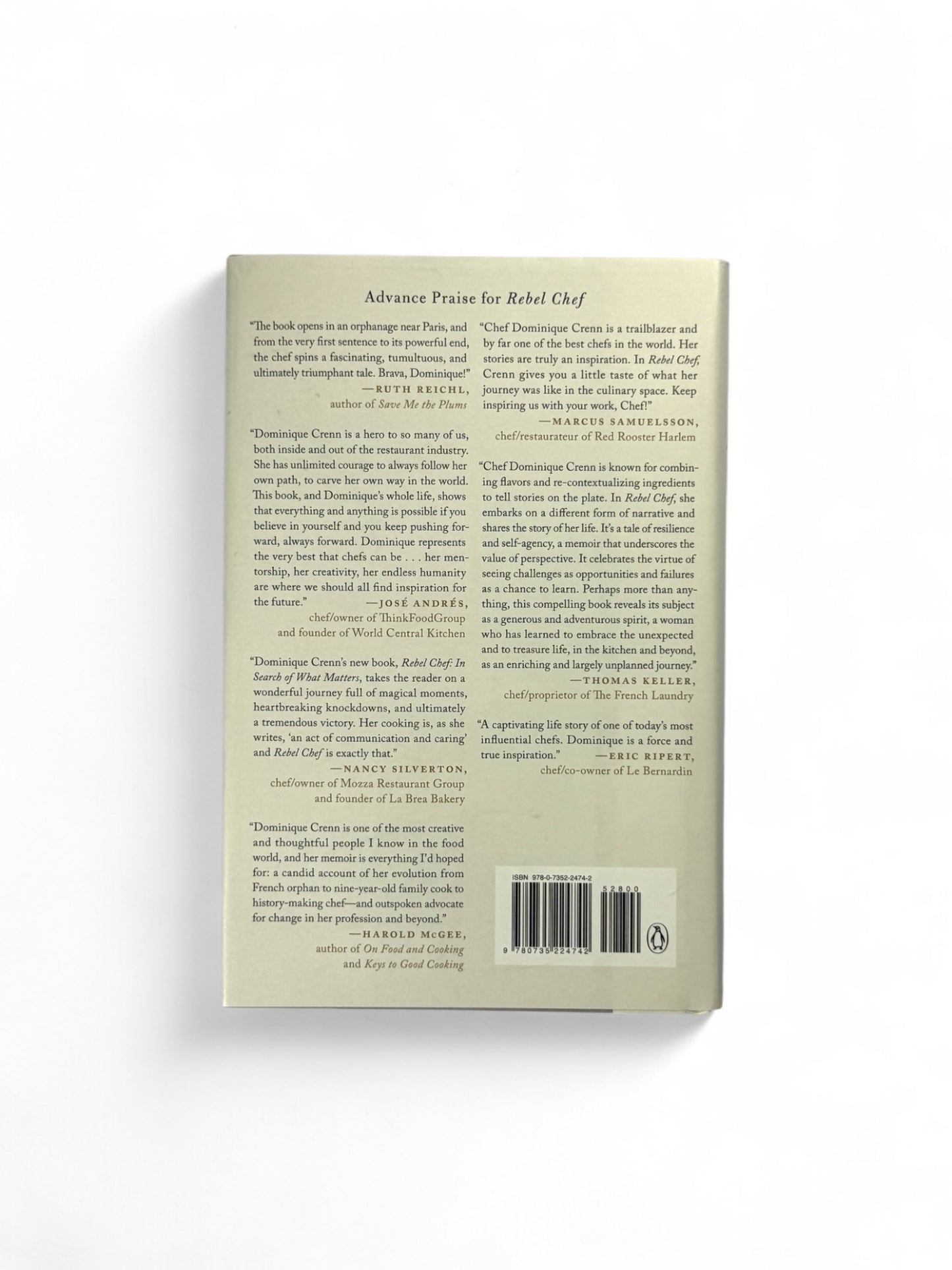 Signed - Dominique Crenn - Rebel Chef: In Search of What Matters - First Edition