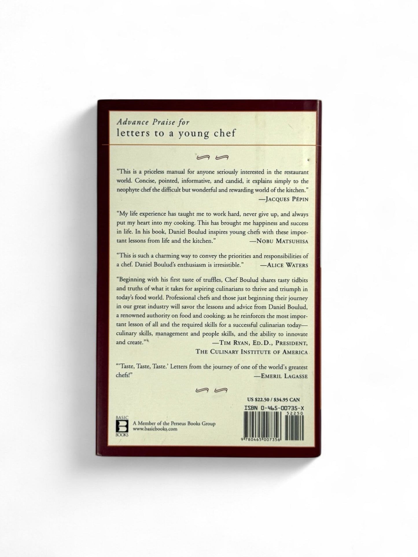 Signed - Daniel Boulud - Letters to a Young Chef