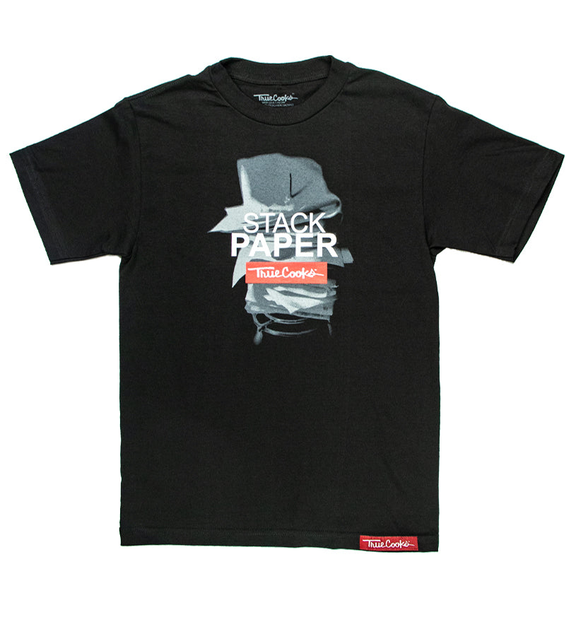 Stack Paper  Tee black 