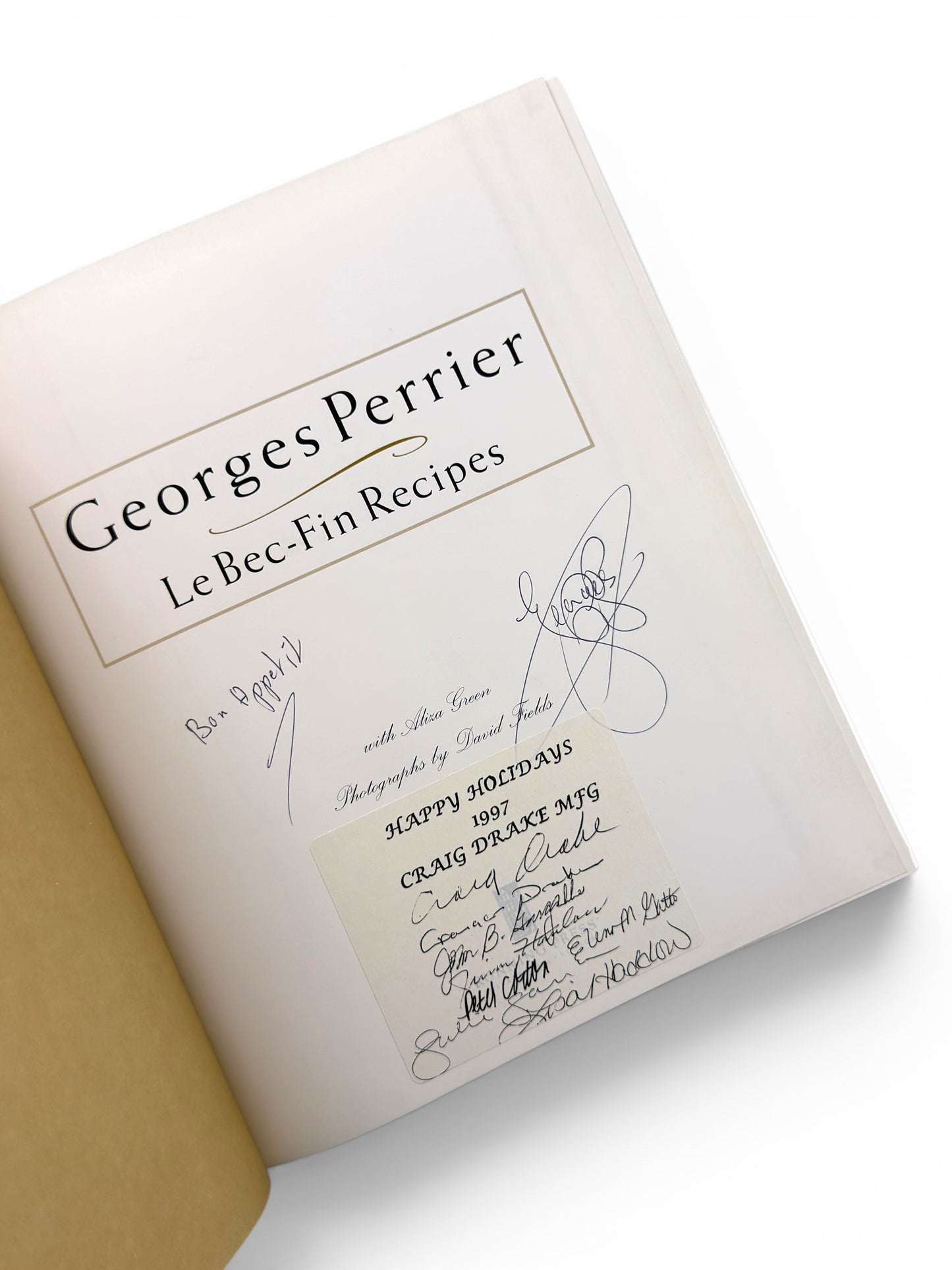 Signed - Georges Perrier - Le Bec-Fin Recipes