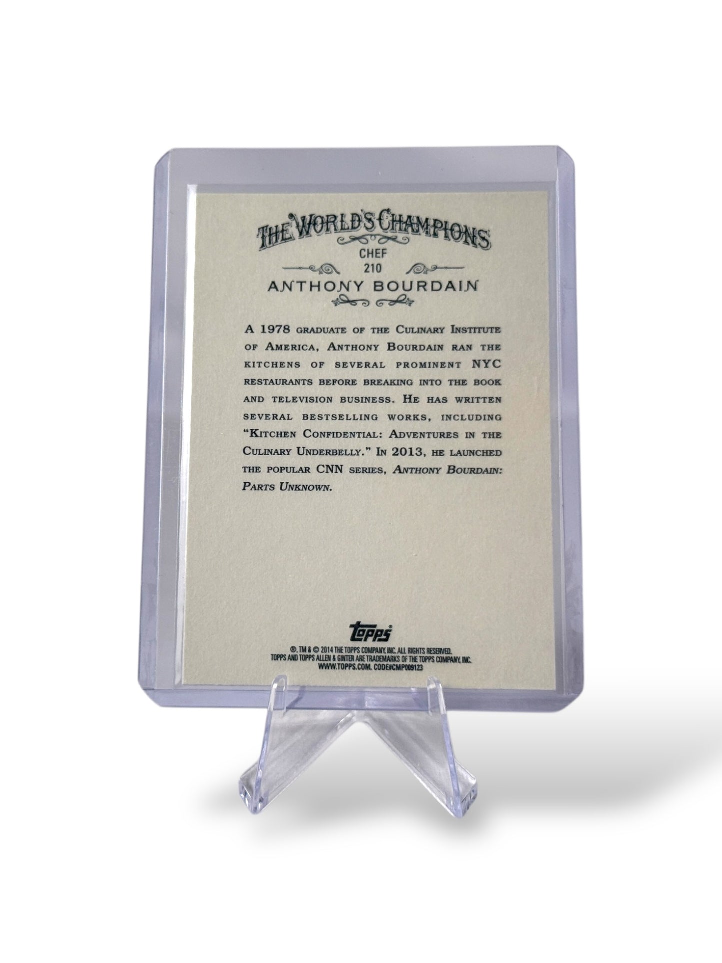 2014 Topps Allen & Ginter Anthony Bourdain Baseball Card