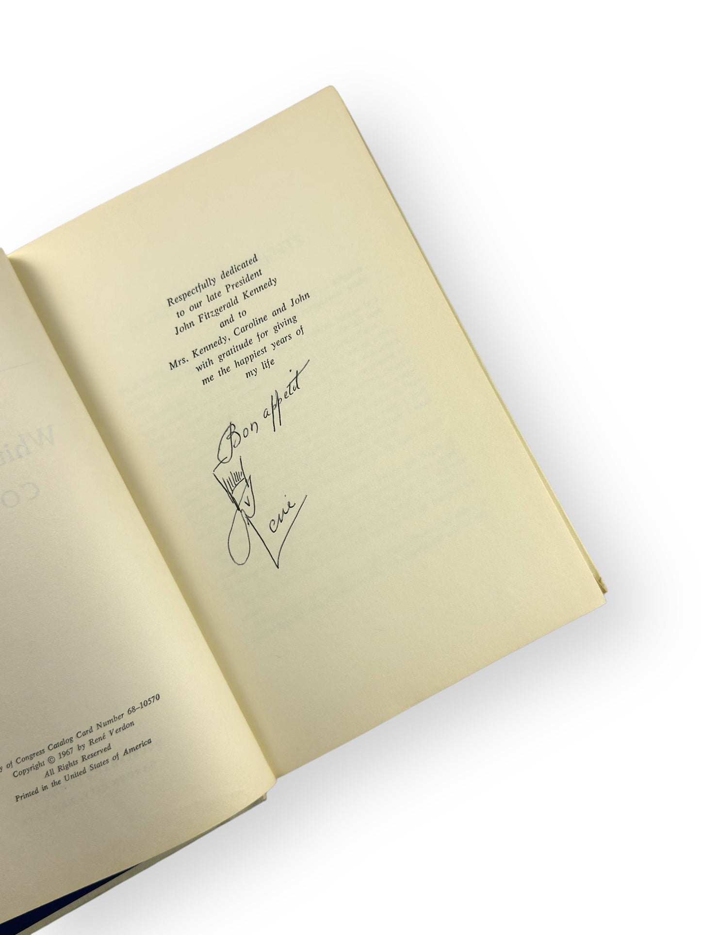 Signed - René Verdon - The White House Chef Cookbook