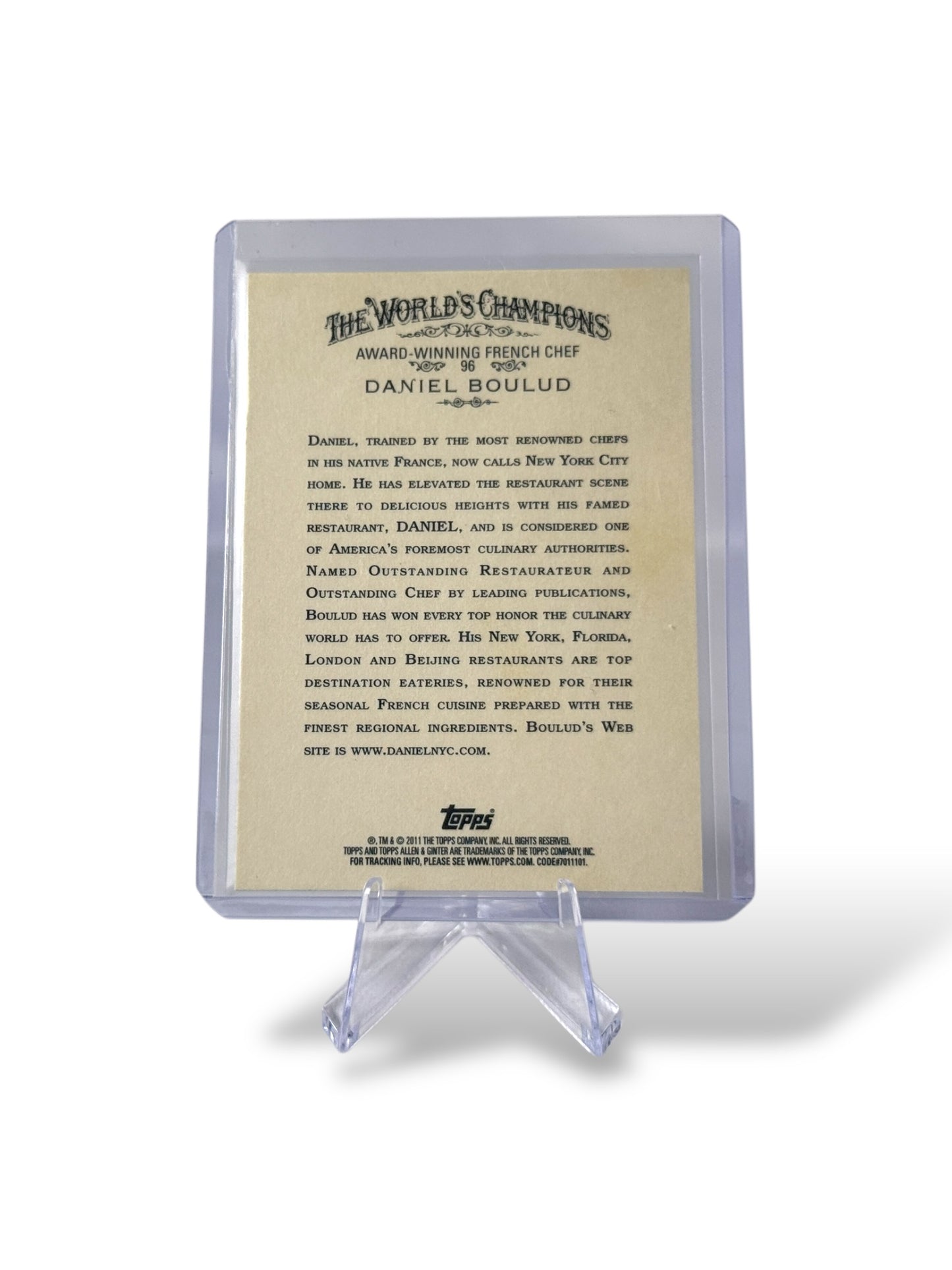 2011 Topps Allen & Ginter Daniel Boulud Baseball Card