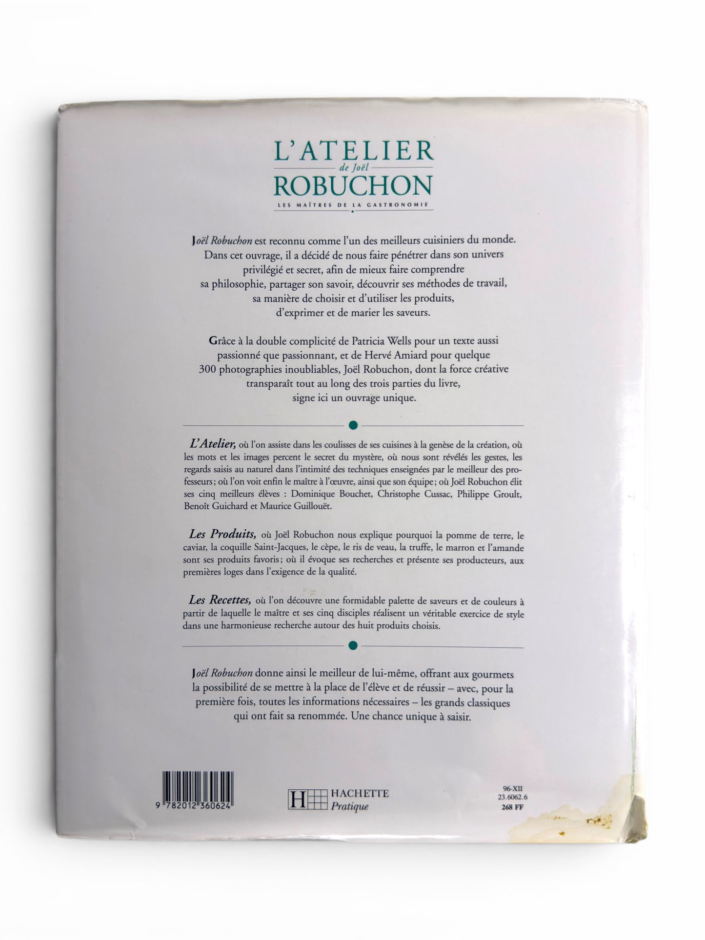 L'Atelier de Joël Robuchon by Patricia Wells - French Edition