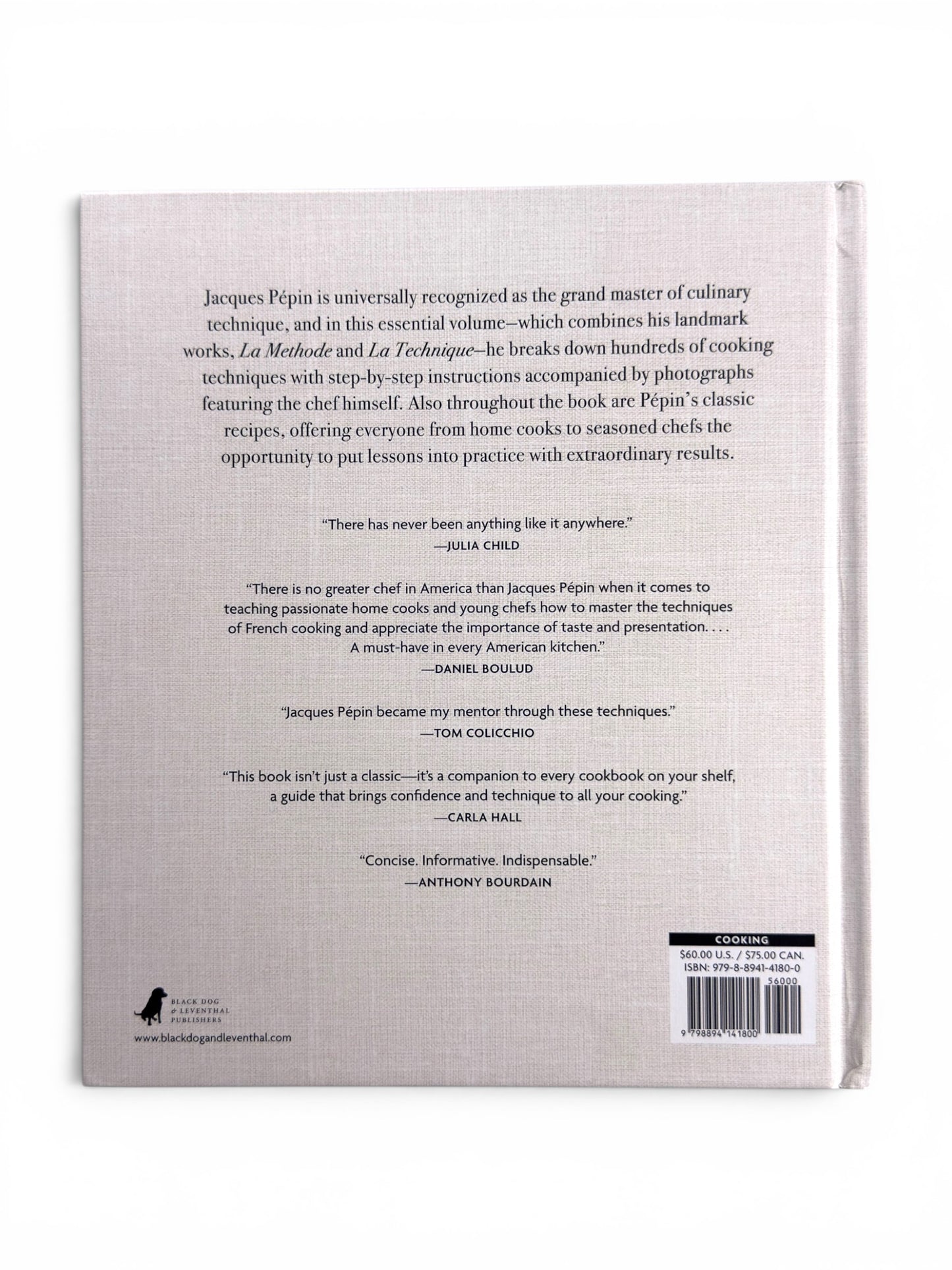 Signed - Jacques Pepin’s Complete Techniques 50th Anniversary Edition - First Edition Thus