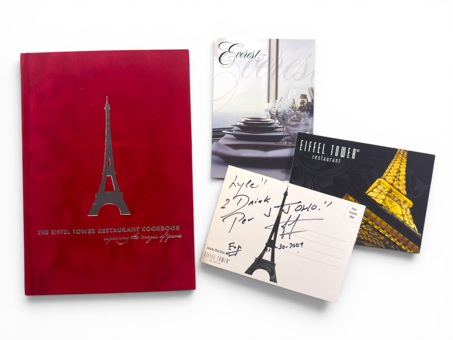 Inscribed - Jean Joho - The Eiffel Tower Restaurant Cookbook - First Edition