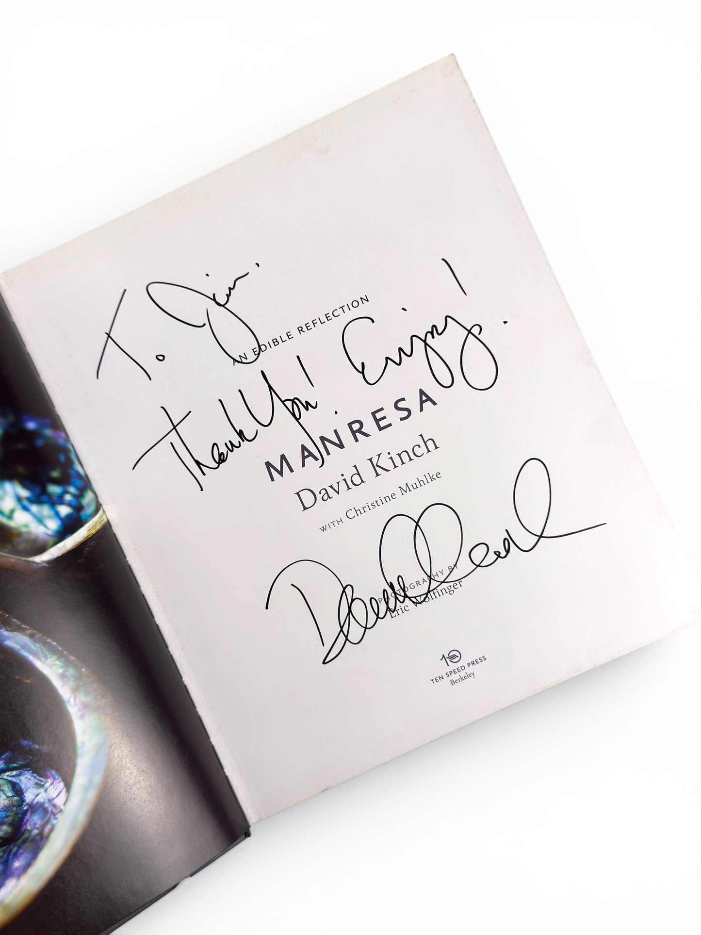 Inscribed - David Kinch - Manresa: An Edible Reflection - First Edition
