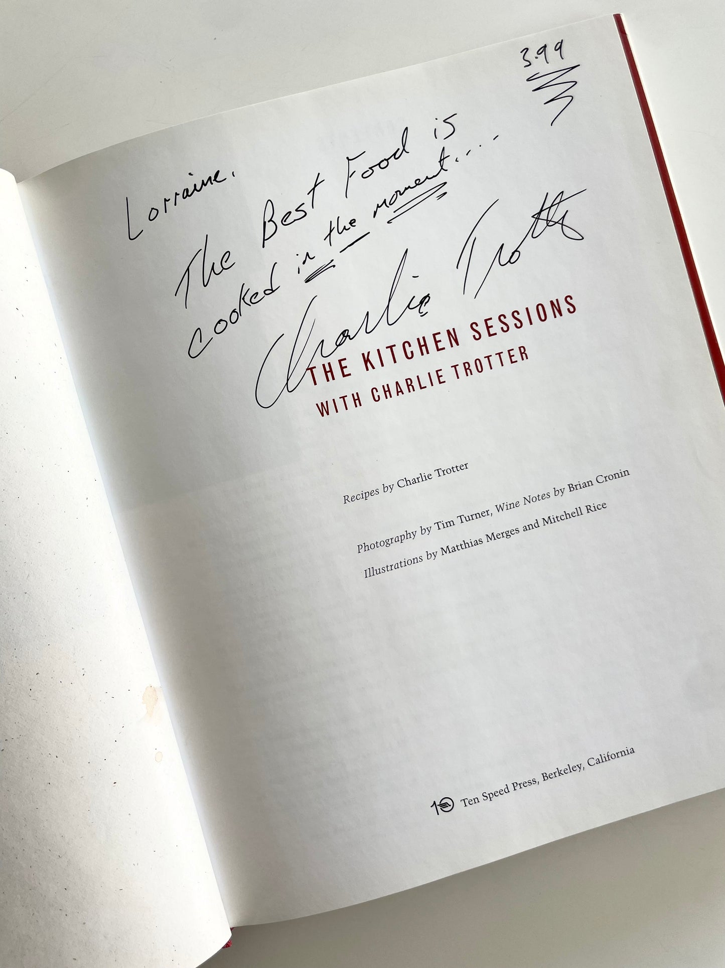 Signed - Charlie Trotter -The Kitchen Sessions With Charlie Trotter