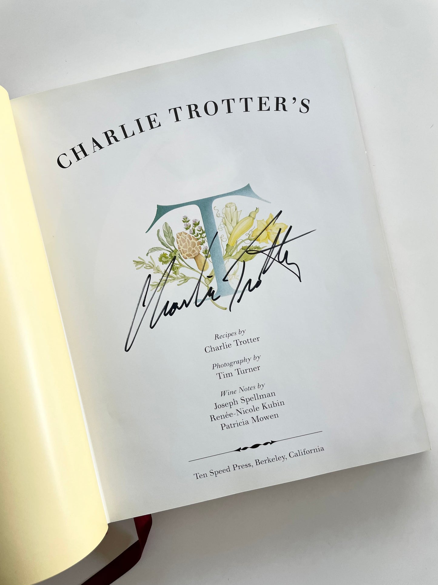 Signed -Charlie Trotter's