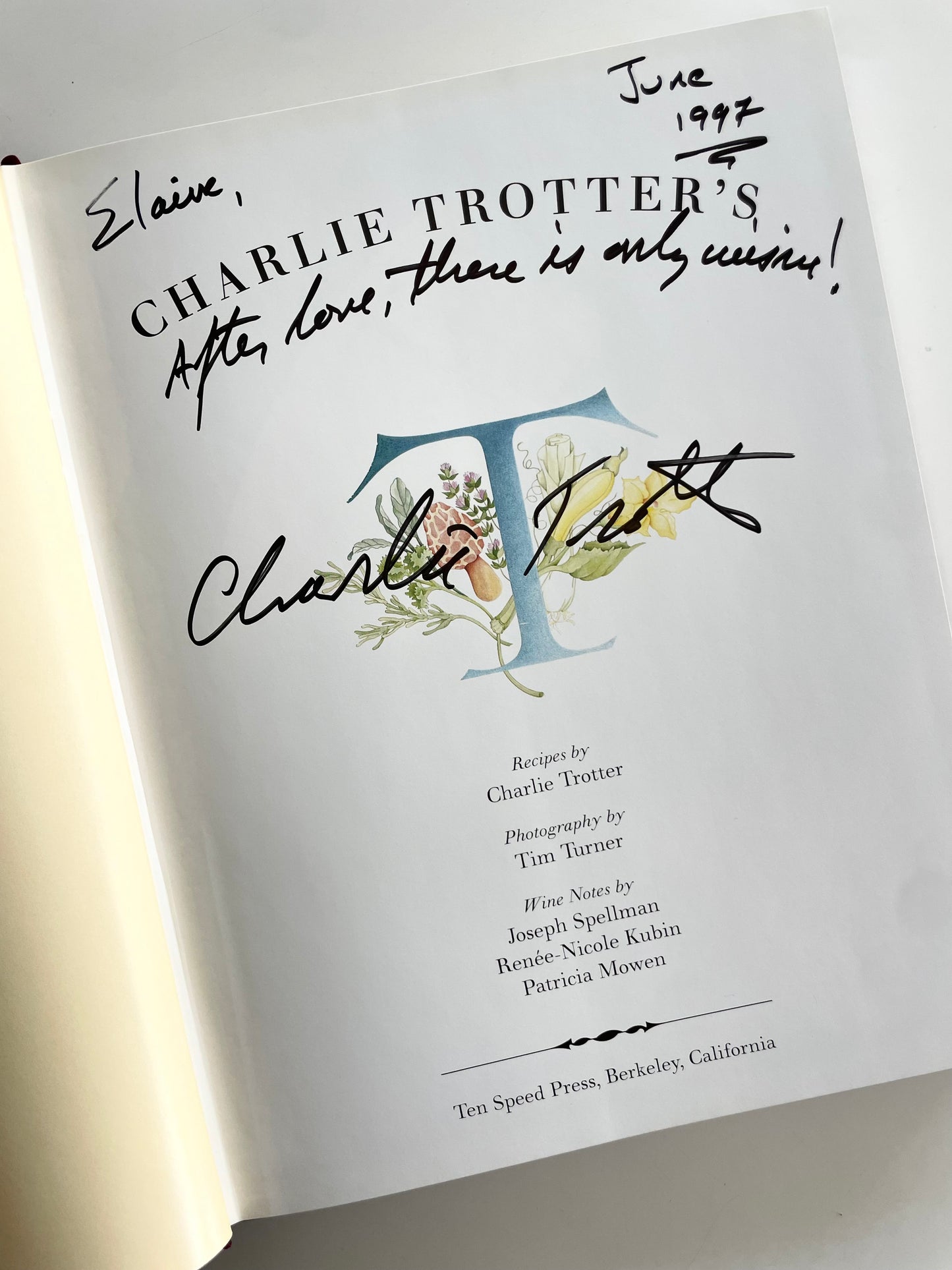 Signed - Charlie Trotter's