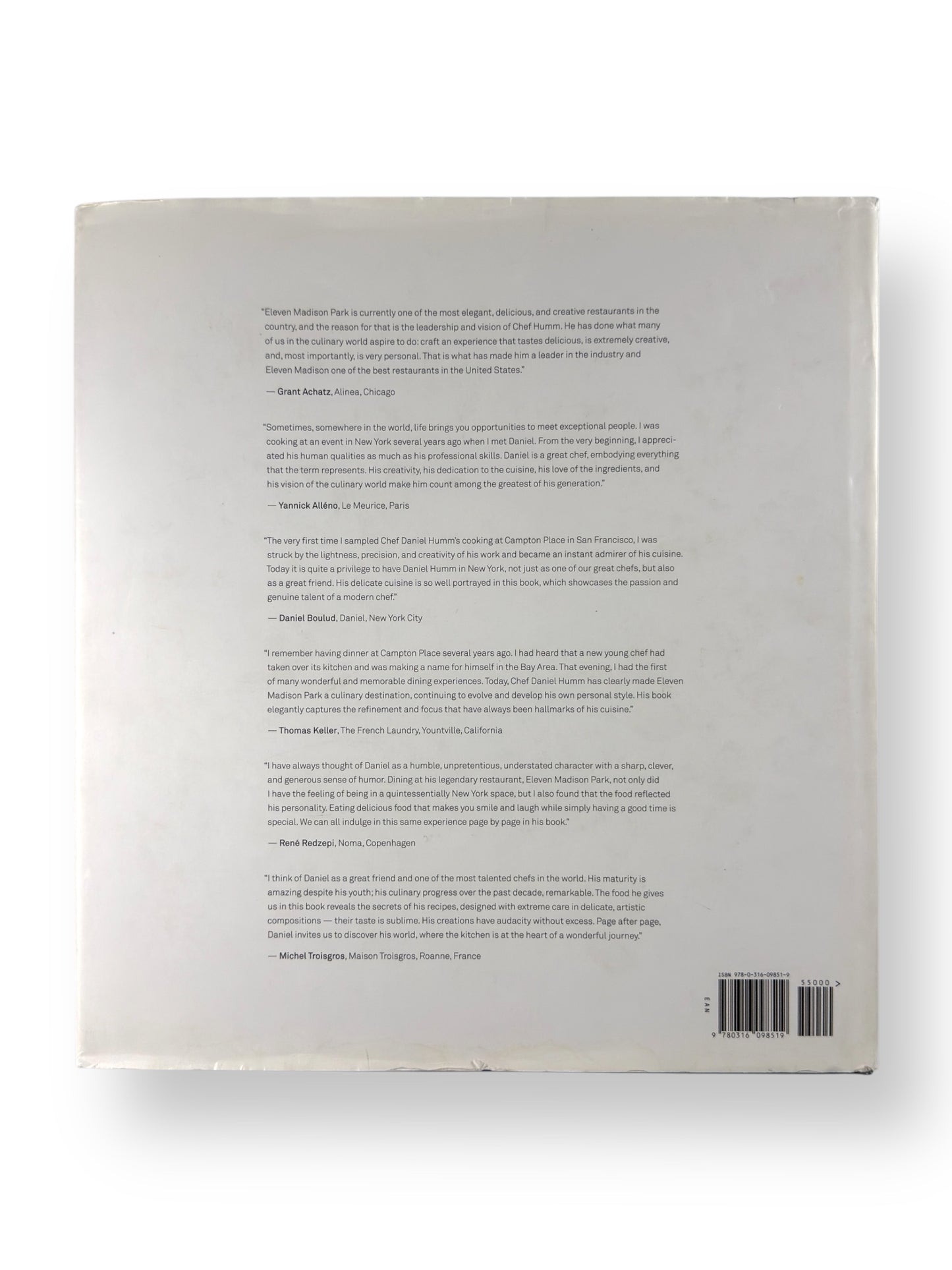 Inscribed and Signed x 2 - Daniel Humm and Will Guidara - Eleven Madison Park The Cookbook