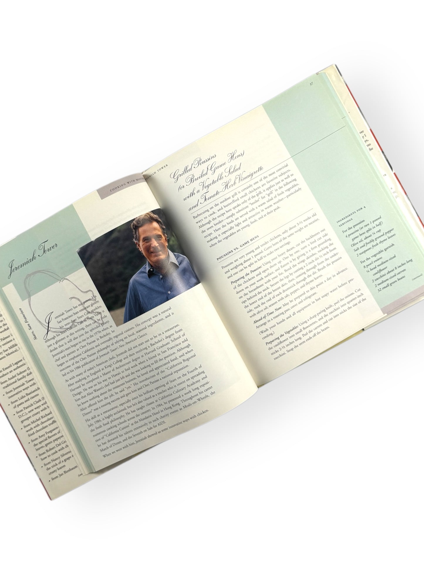 Inscribed - Jeremiah Tower - Cooking with Master Chefs by Julia Child