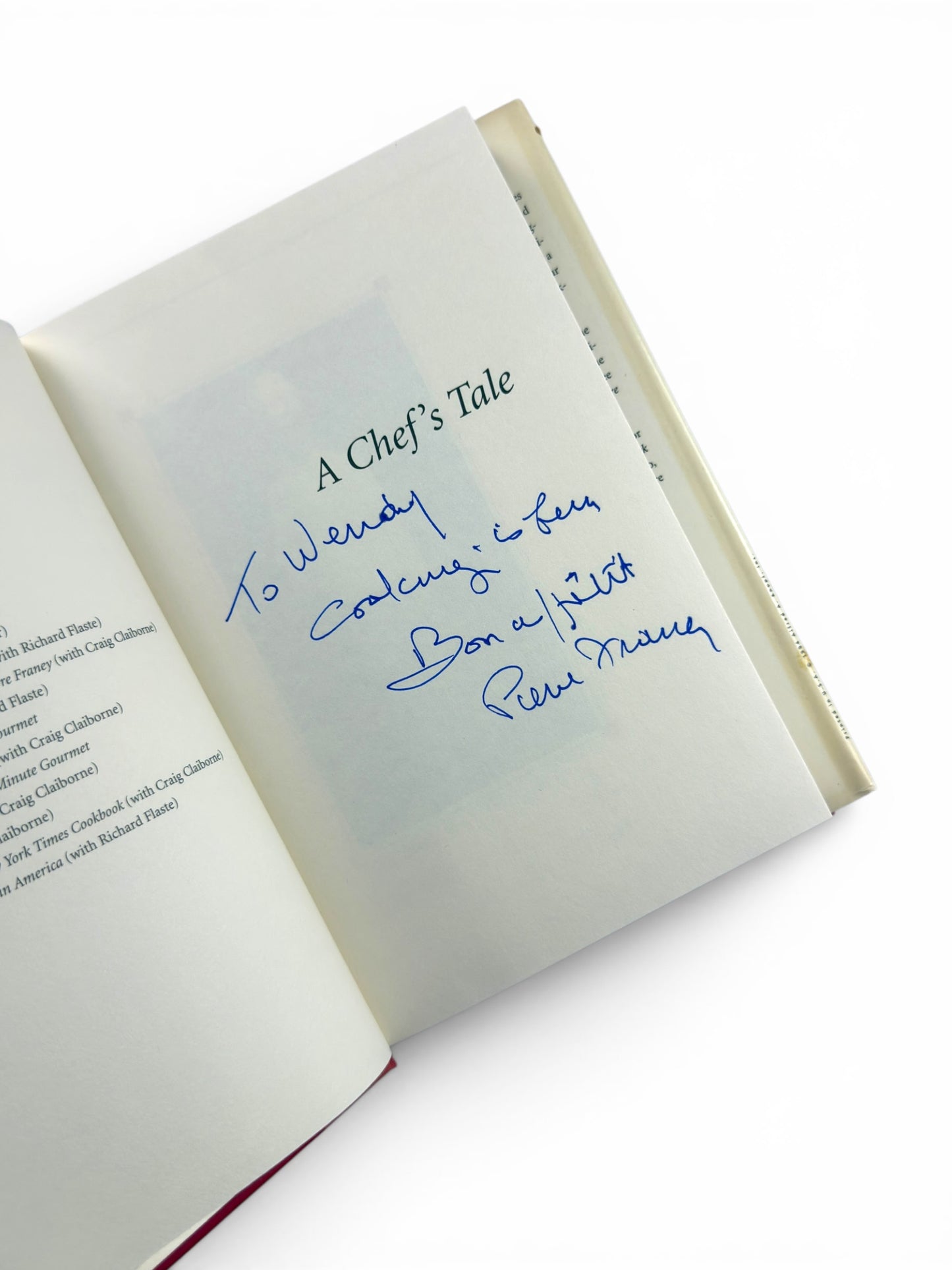 Inscribed - Pierre Franey - A Chef's Tale: A Memoir of Food, France and America - First Edition