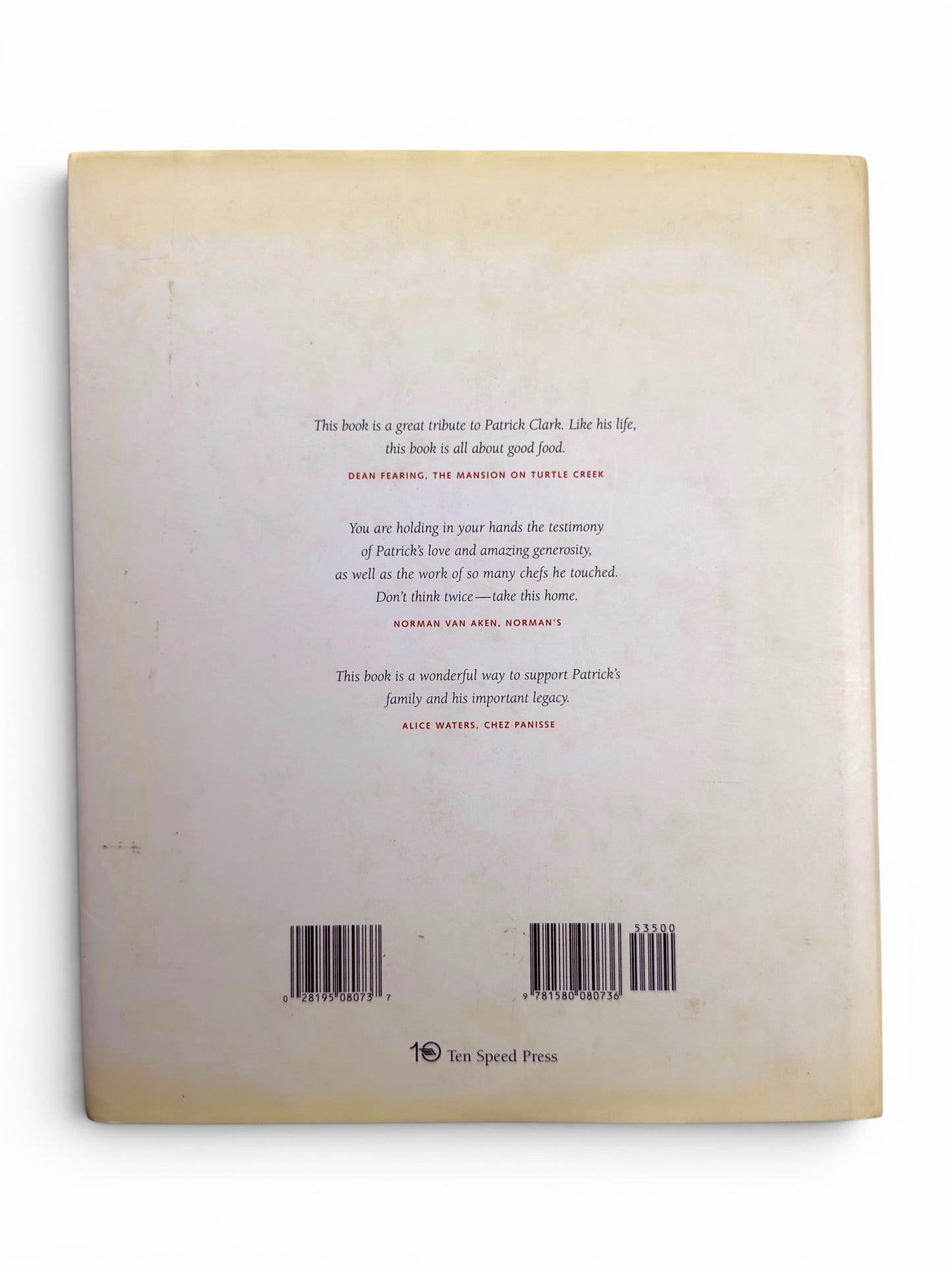 Cooking with Patrick Clark - First Printing