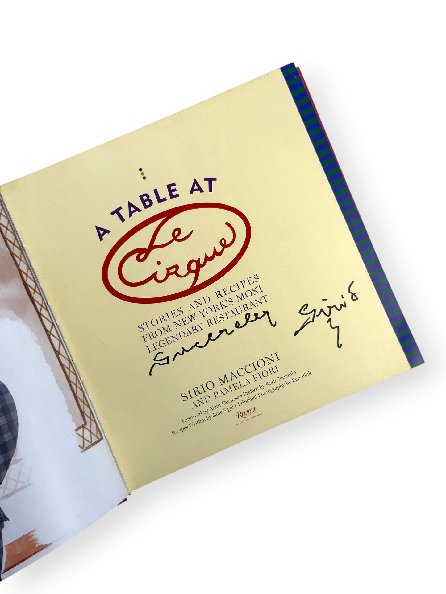 Signed - Sirio Maccioni - A Table at Le Cirque by Sirio Maccioni and Pamela Fiori - First Printing
