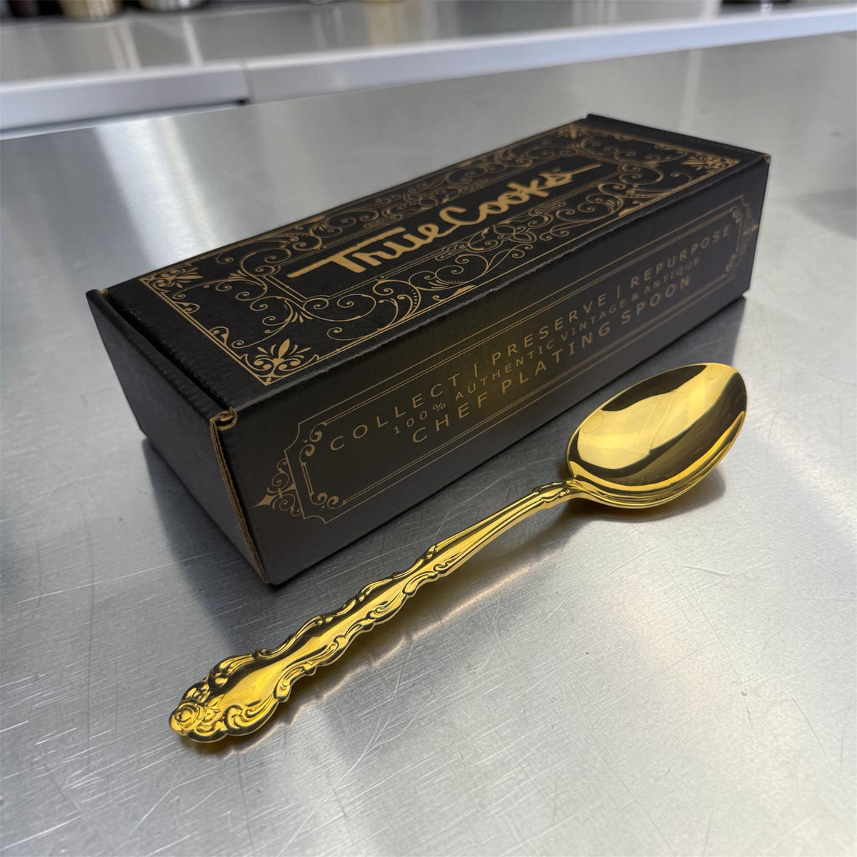 Vintage Oneida Chef Spoon Gold