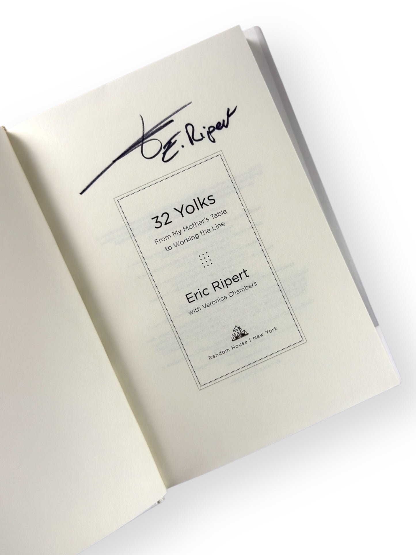 Signed - Eric Ripert - 32 Yolks