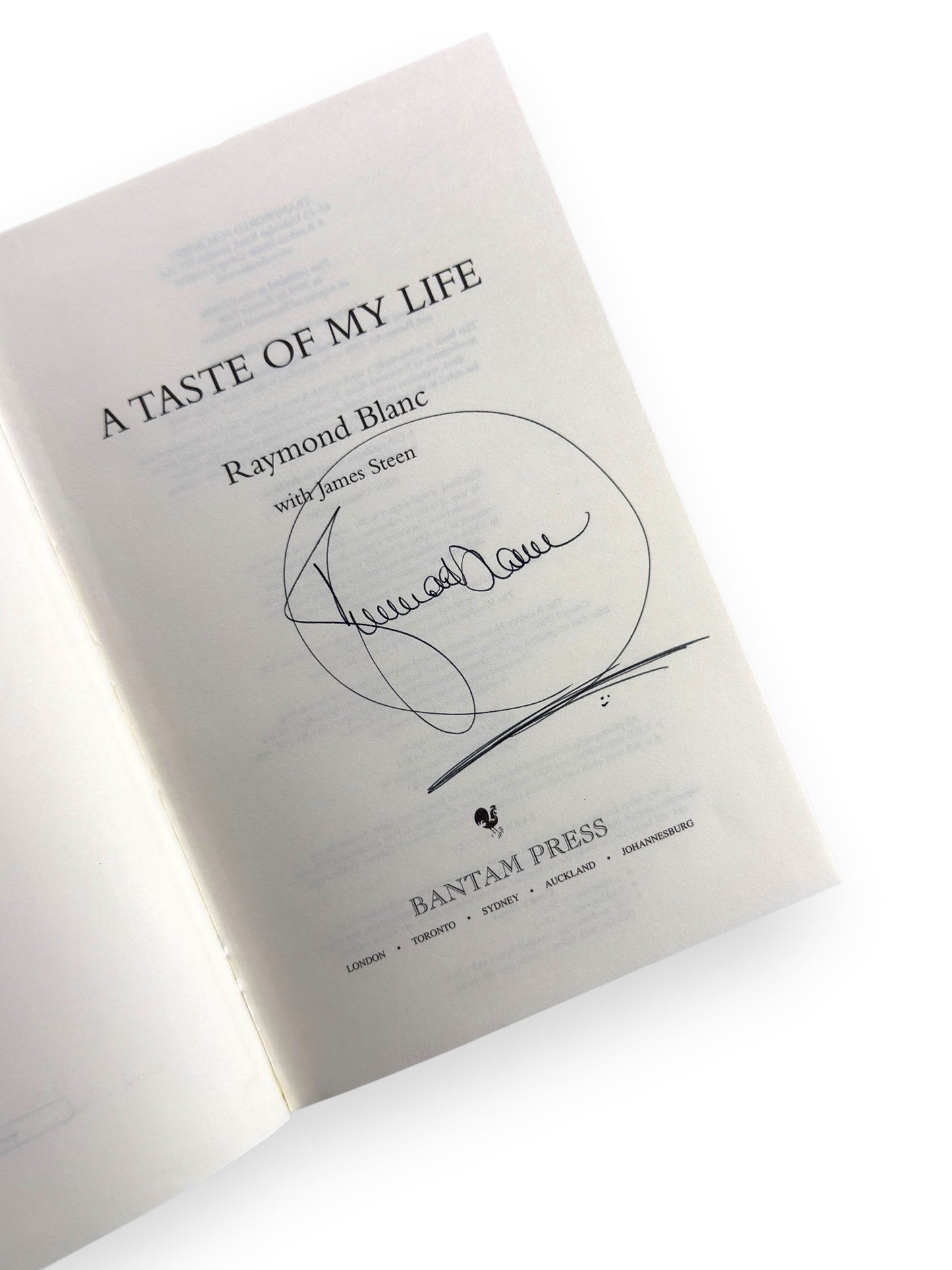 Signed - Raymond Blanc - A Taste of My Life - UK First Edition