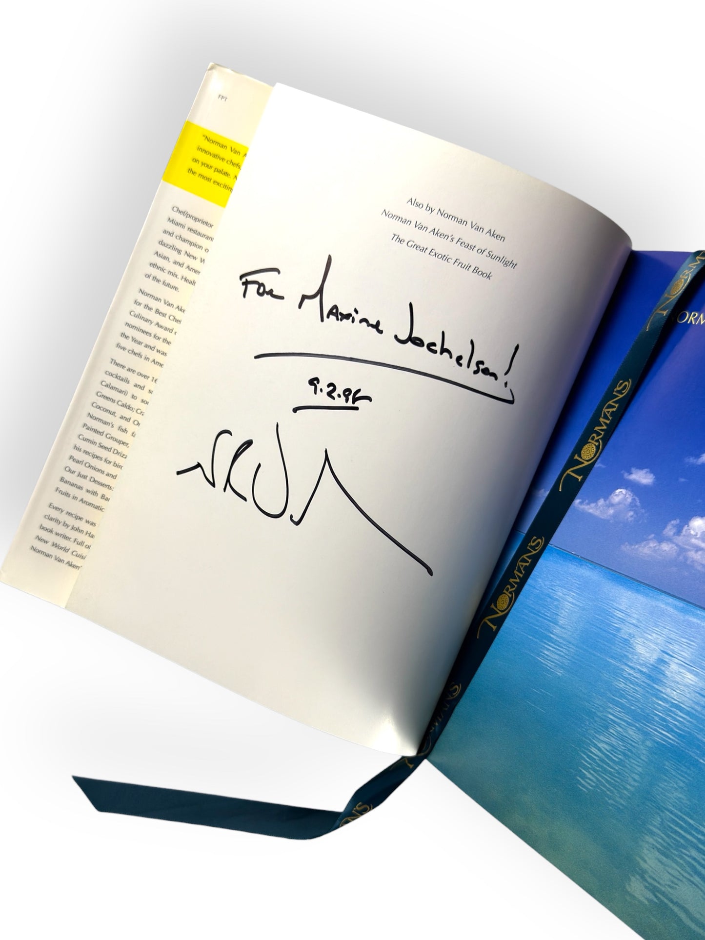 Inscribed - Norman Van Aken - Norman's New World Cuisine - First Edition