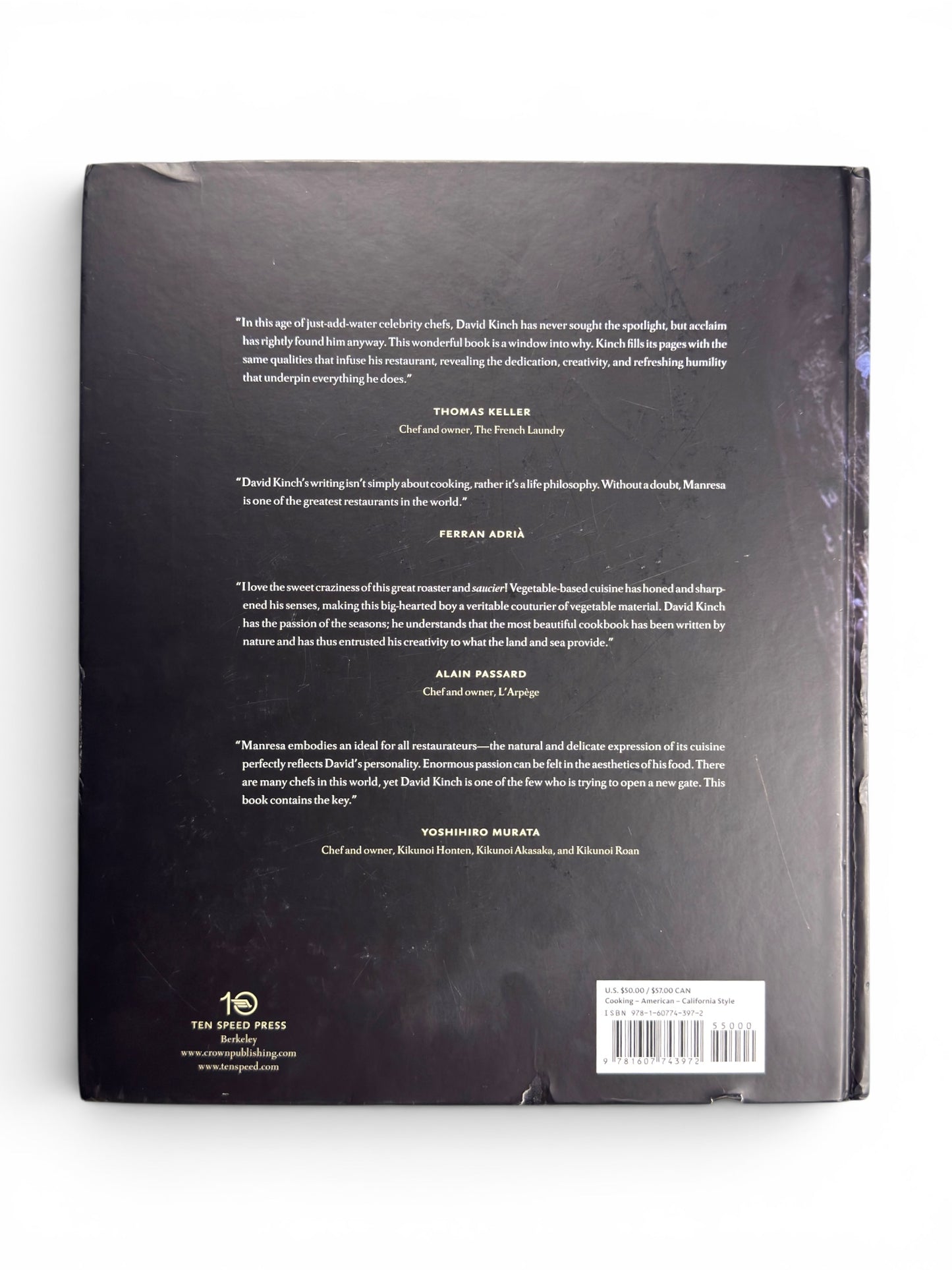 Inscribed - David Kinch - Manresa: An Edible Reflection - First Edition