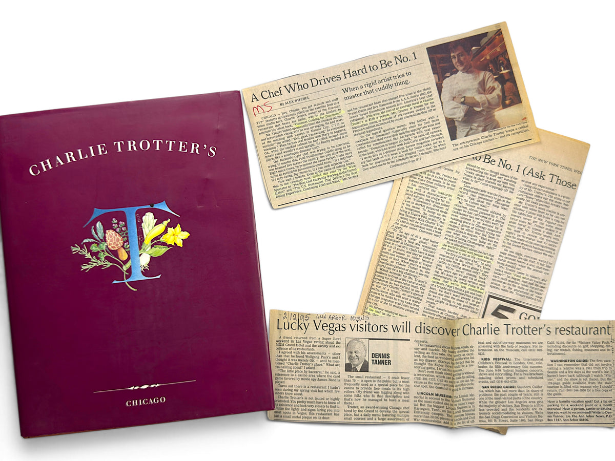 Inscribed - Charlie Trotter's - First Printing