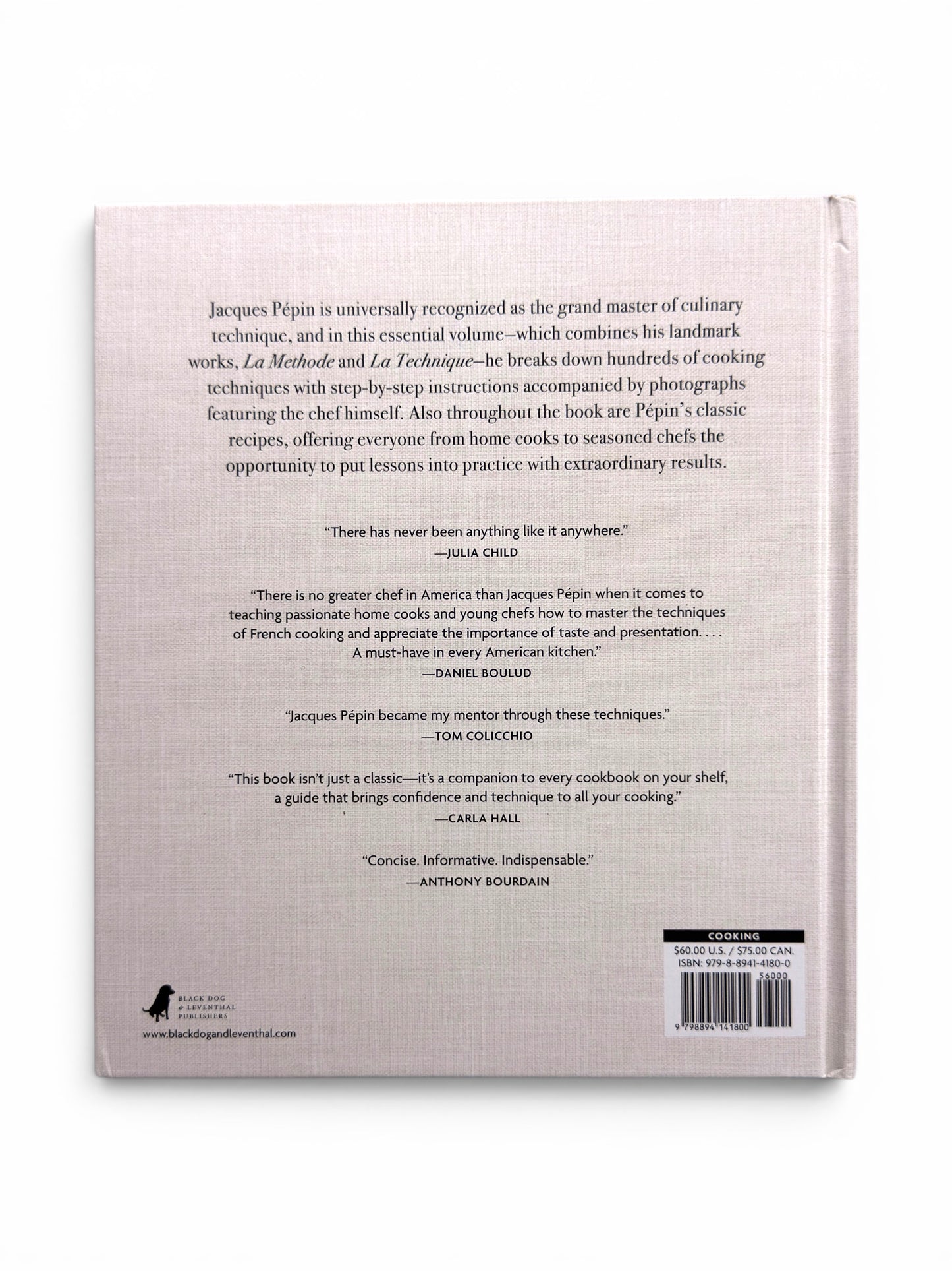 Signed - Jacques Pepin’s Complete Techniques 50th Anniversary Edition - First Edition Thus