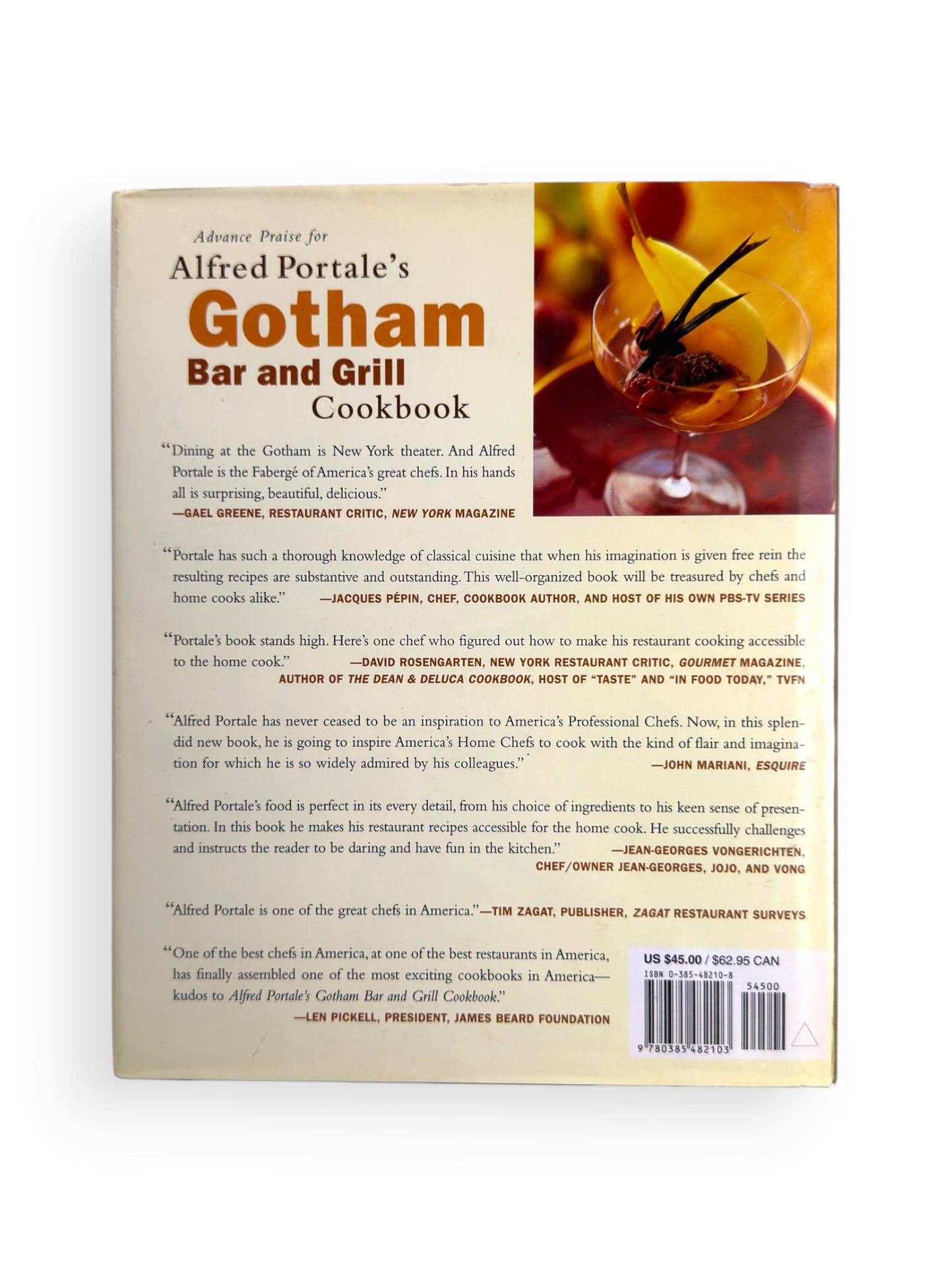 Signed & Drawing - Alfred Portale’s Gotham Bar and Grill Cookbook