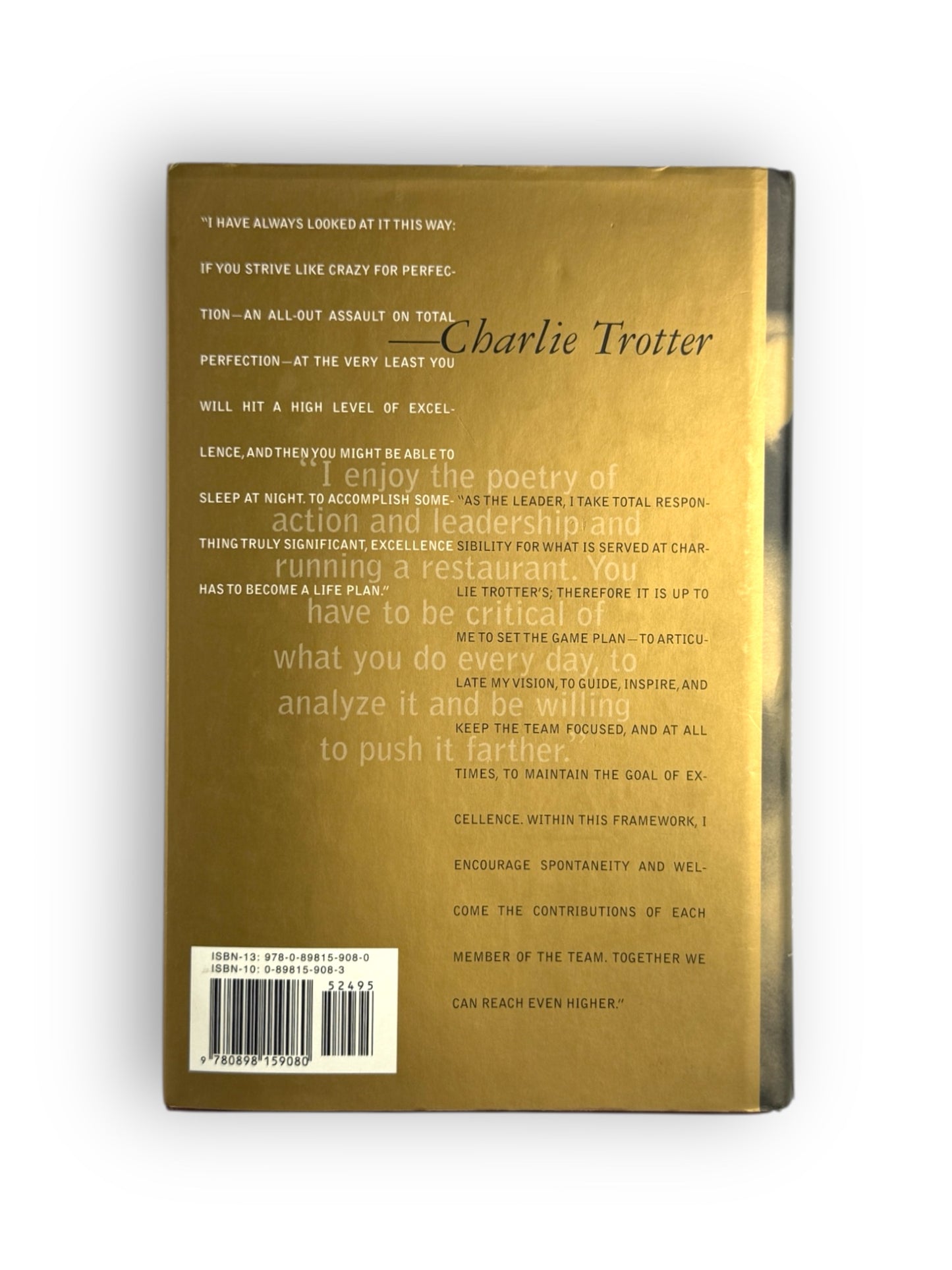 Signed - Charlie Trotter - Lessons in Excellence from Charlie Trotter by Paul Clarke