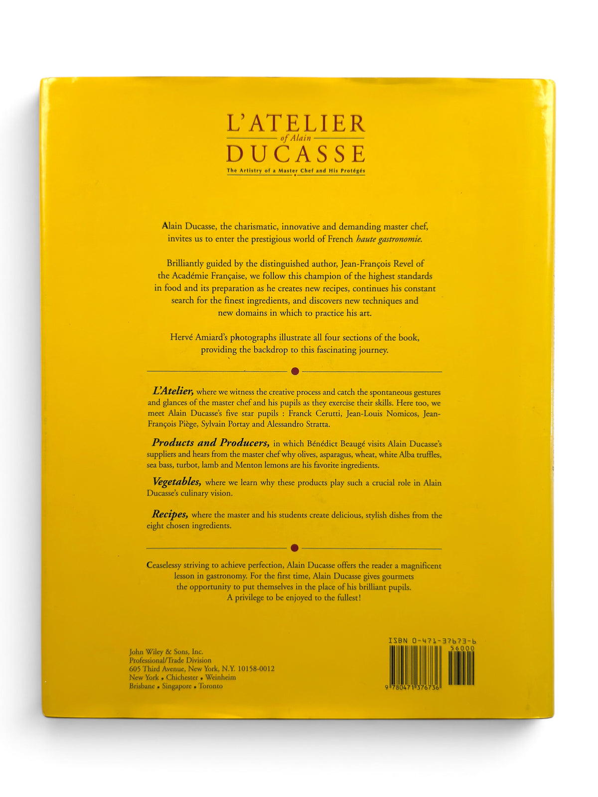 L'Atelier of Alain Ducasse by Patricia Wells