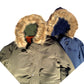 Freezer Collection Parka Jacket olive green and navy blue 
